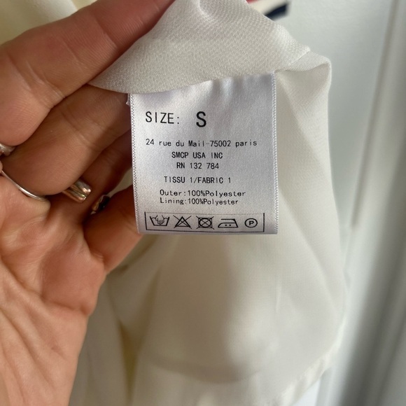 Gucci white silk maxi dress with red white and blue trim collar size S - Picture 7 of 7